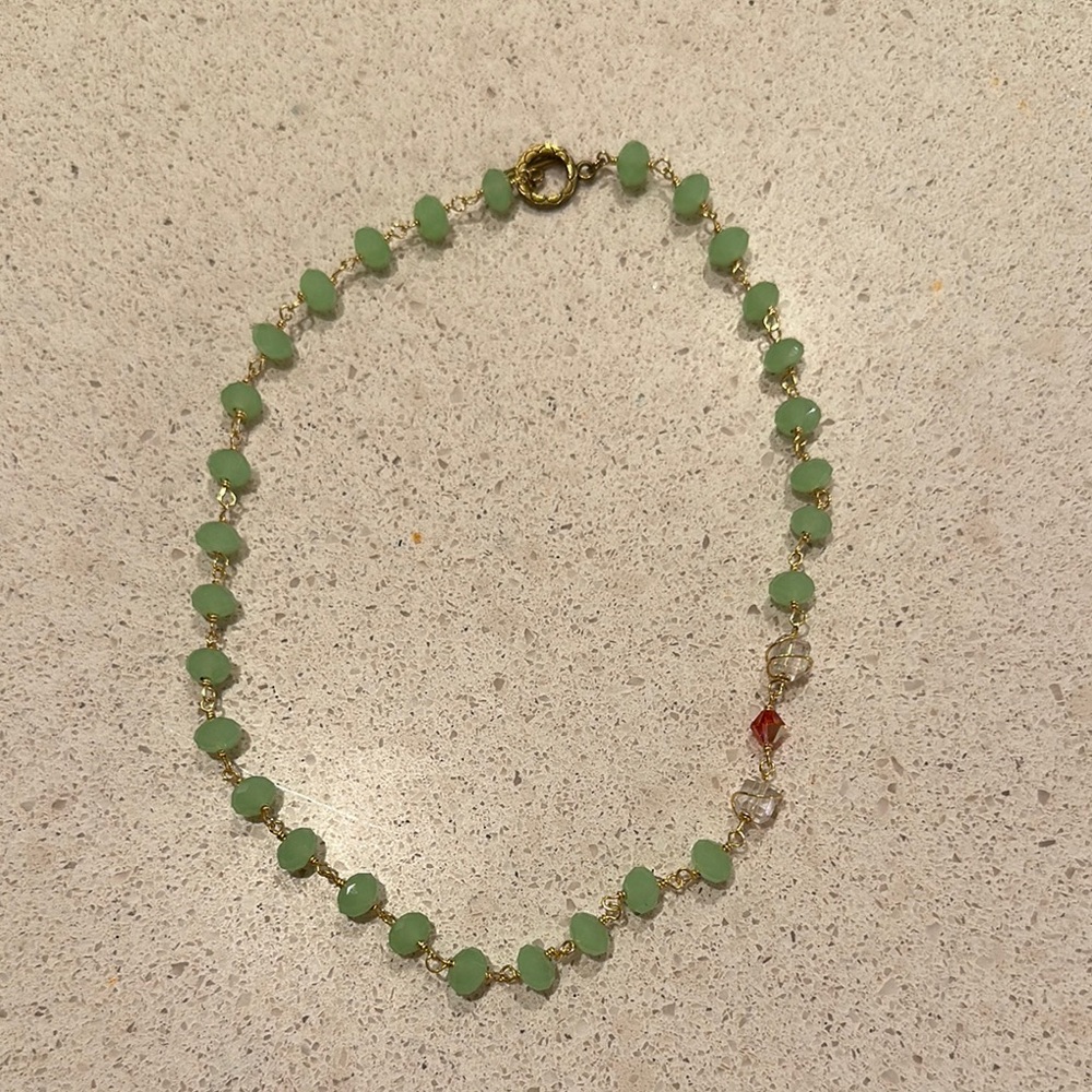Elegant Green Beaded Necklace